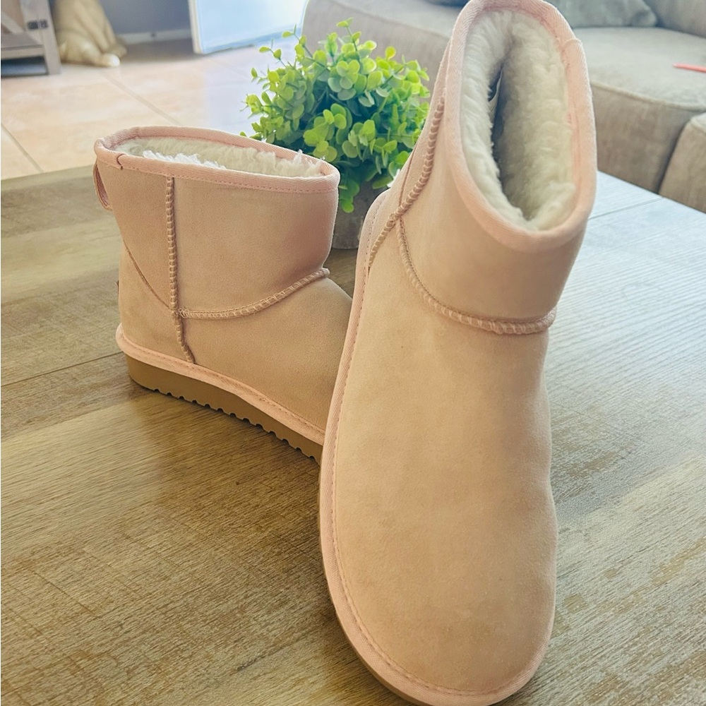 Cozy Pink Koolaburra Ankle Boots